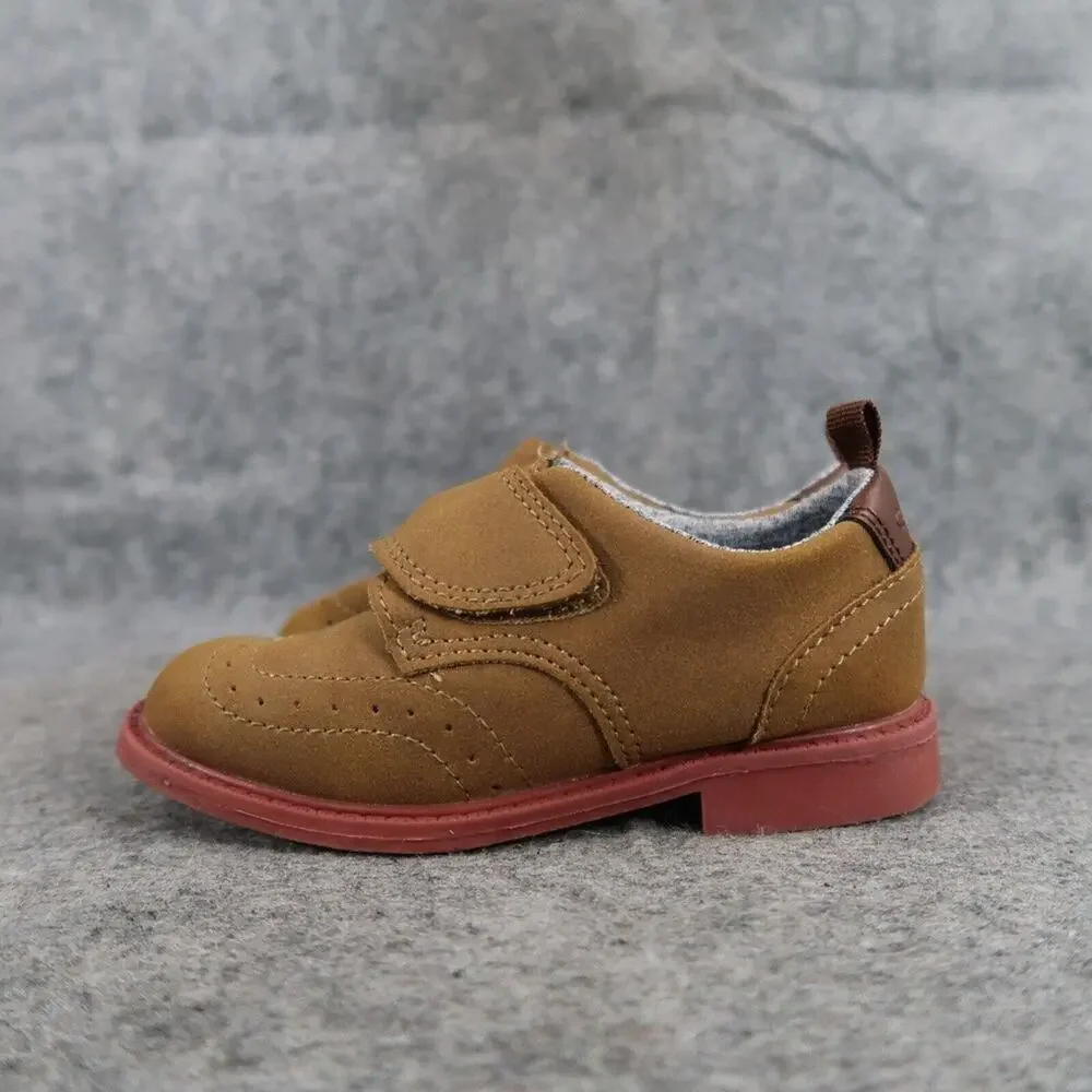 Carters Shoes Baby 7 Oxford Dress Brown Boys Infant Toddler Easy On Dano Classic